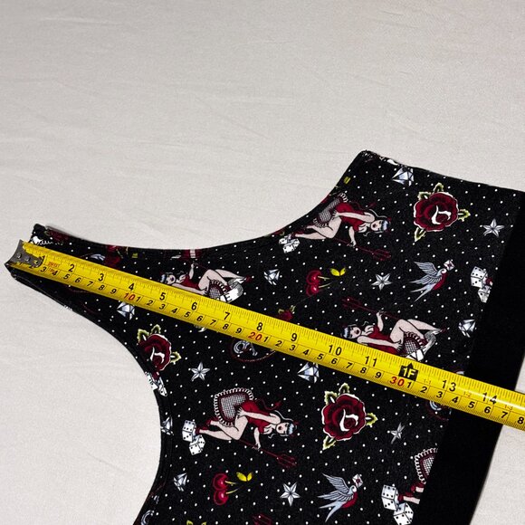 Torrid Bralette 5X Pinup Devil Dice Roses Tattoo Print Scoop Neck Cotton Stretch - Picture 11 of 12